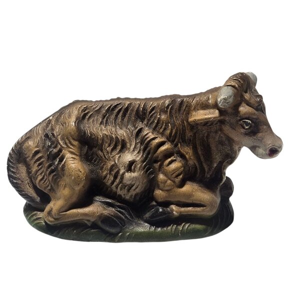 Vintage Ox Cow Figurine Made In Italy Nativity Scene Decoration Christmas - Picture 11 of 16